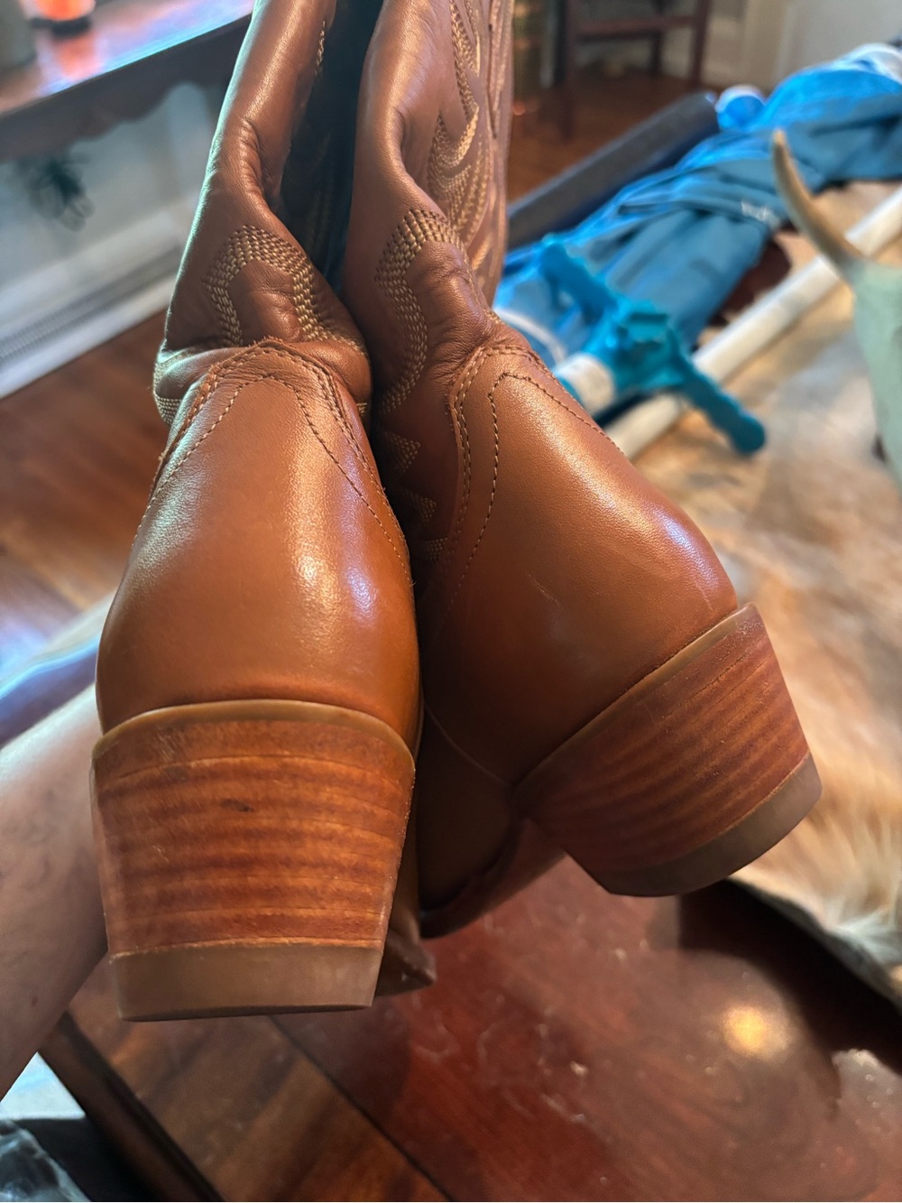 Tecovas RARE Caramel Leather Annie Cowgirl Boots - Picture 6 of 9